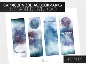 Printable Capricorn Bookmarks