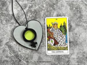 The Empress Tarot Heart Shield Car Charm