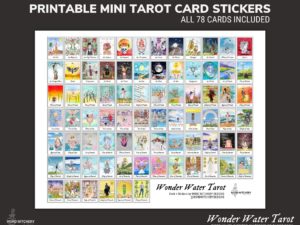 Printable Tarot Card Stickers for Tarot Journal