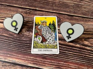 The Empress Heart Shield Tarot Pin