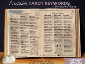 Tarot Card Cheat Sheets