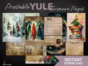 Printable Yule Grimoire Kit