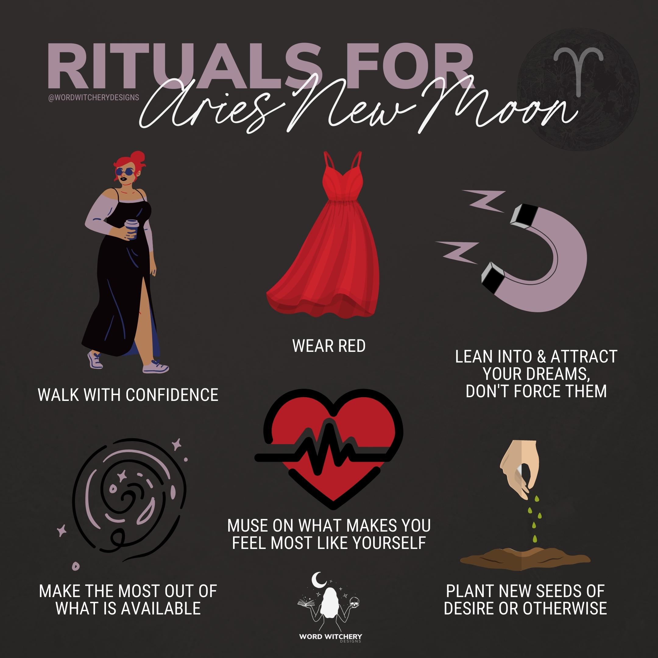 SelfCare Rituals for the Aries New Moon Word Witchery Designs