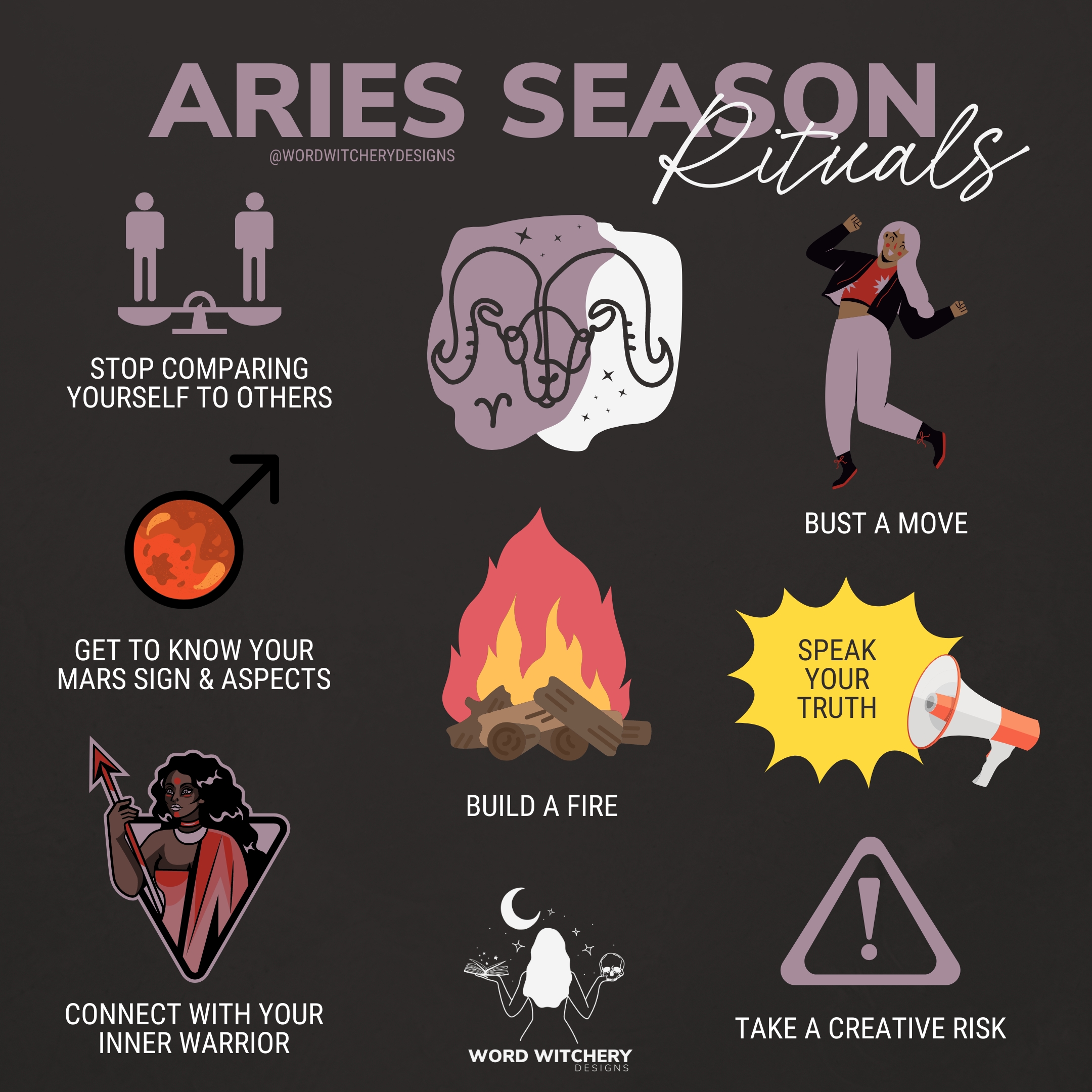 Happy Aries Season Connect With Your Inner Warrior Word