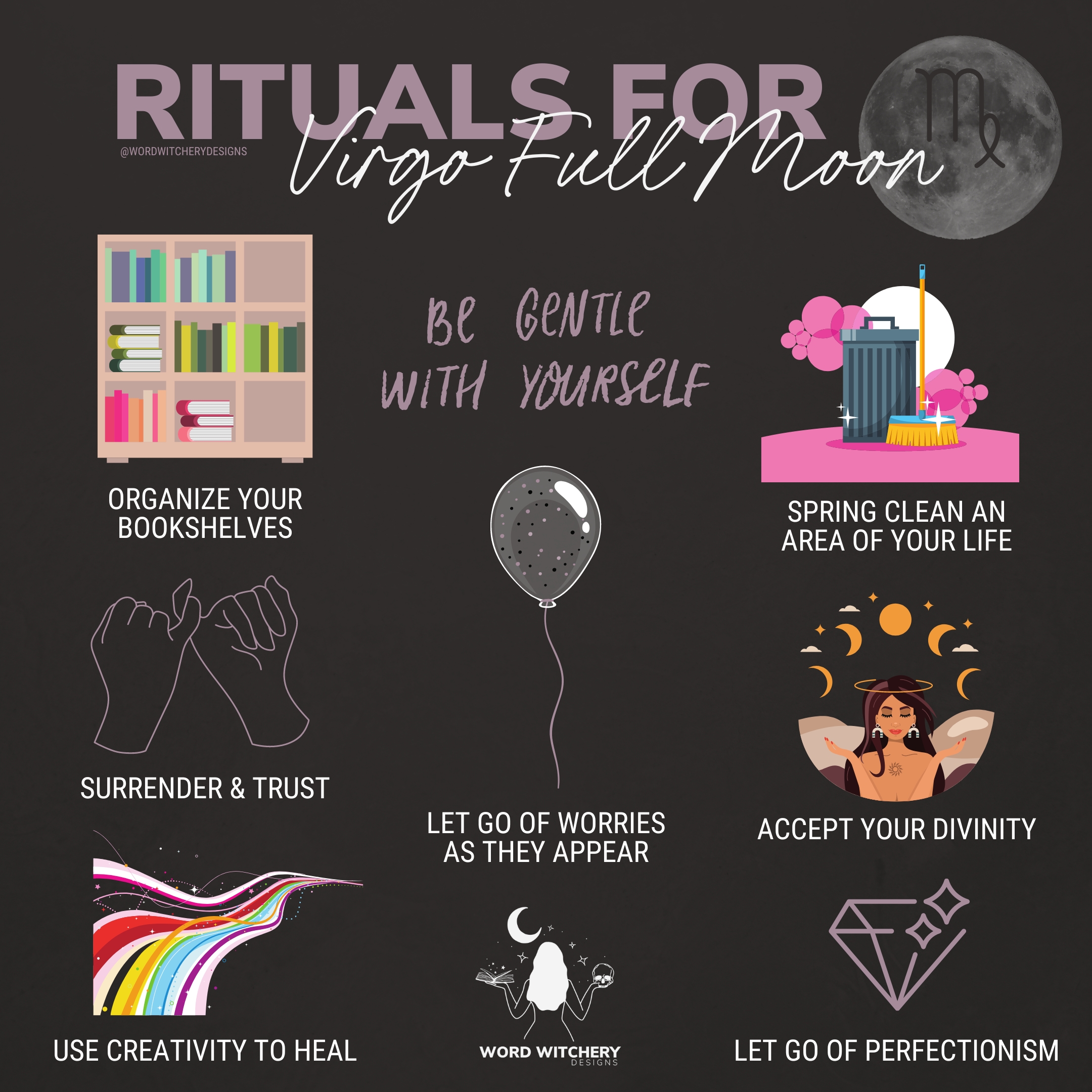 Rituals For The Virgo Full Moon – Word Witchery Designs